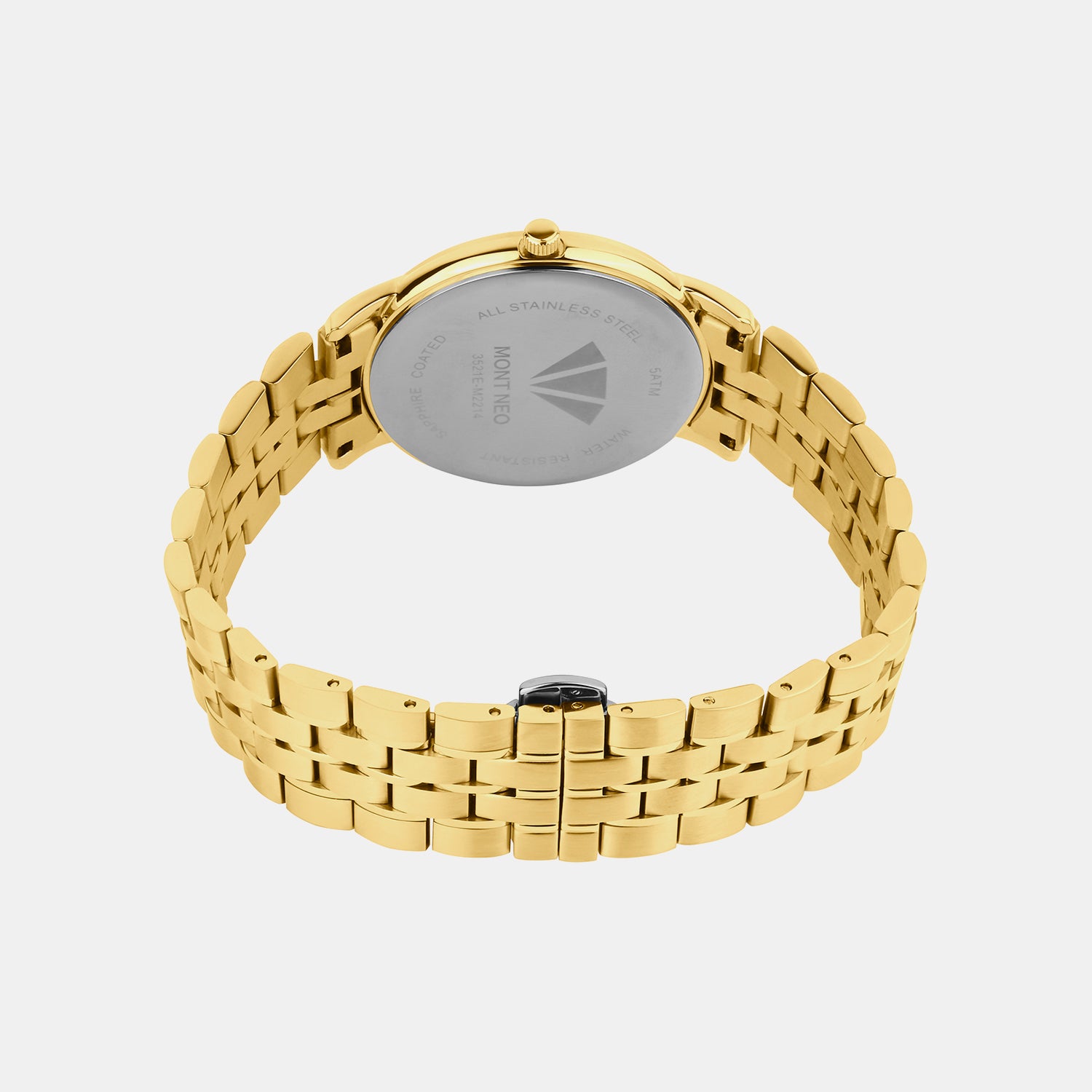 Men Quartz Green Dial Analog Metal Watch 3521E-M2214