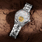 Men Automatic Silver Dial Analog Stainless Steel Watch 359-M10301