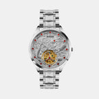 Men Automatic Silver Dial Analog Stainless Steel Watch 359-M10301