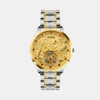 Men Automatic Rose Gold Dial Analog Stainless Steel Watch 359-M10705