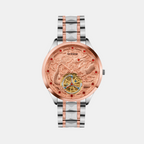 Men Automatic Rose Gold Dial Analog Metal Watch 359-M10705