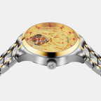 Men Automatic Gold Dial Analog Stainless Steel Watch 359-M10804