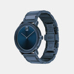 Bold Men Quartz Blue Dial Analog Stainless Steel Watch 3600510