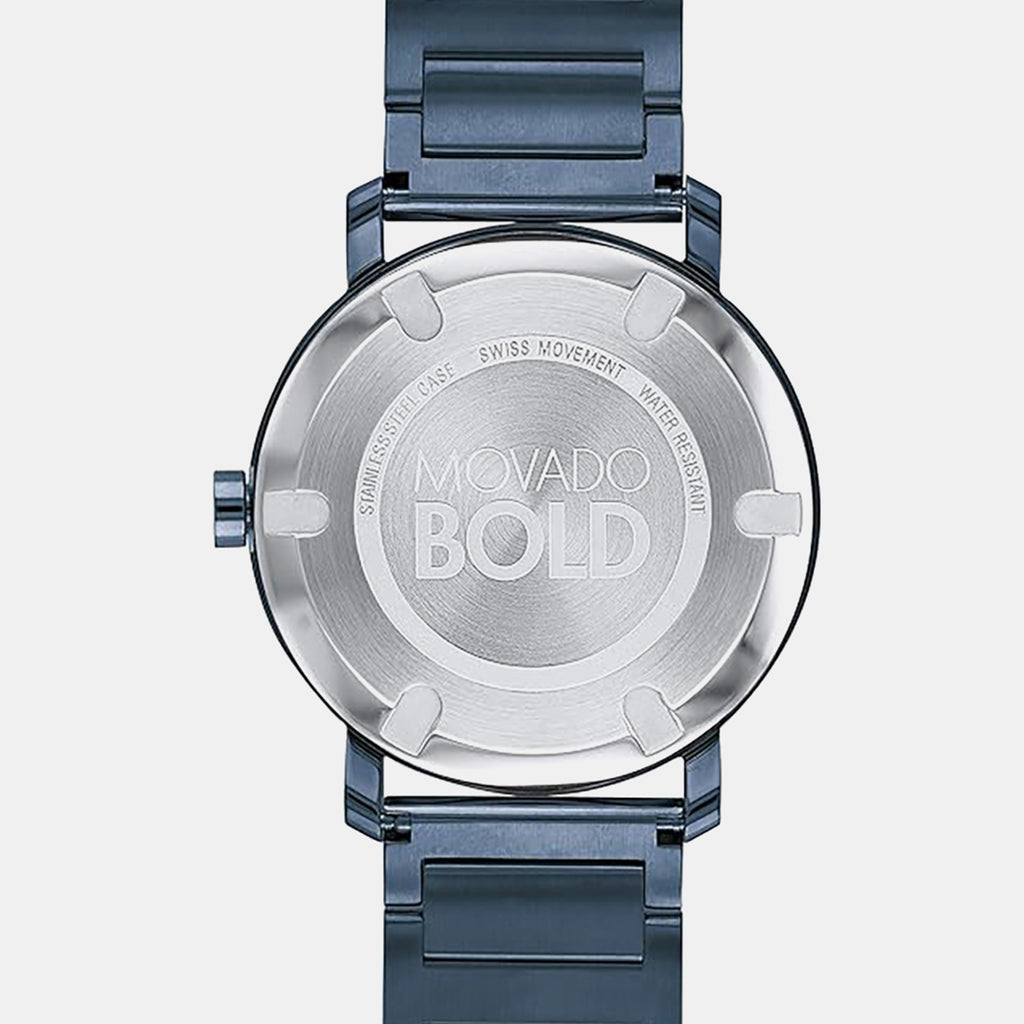 Bold Men Quartz Blue Dial Analog Stainless Steel Watch 3600510