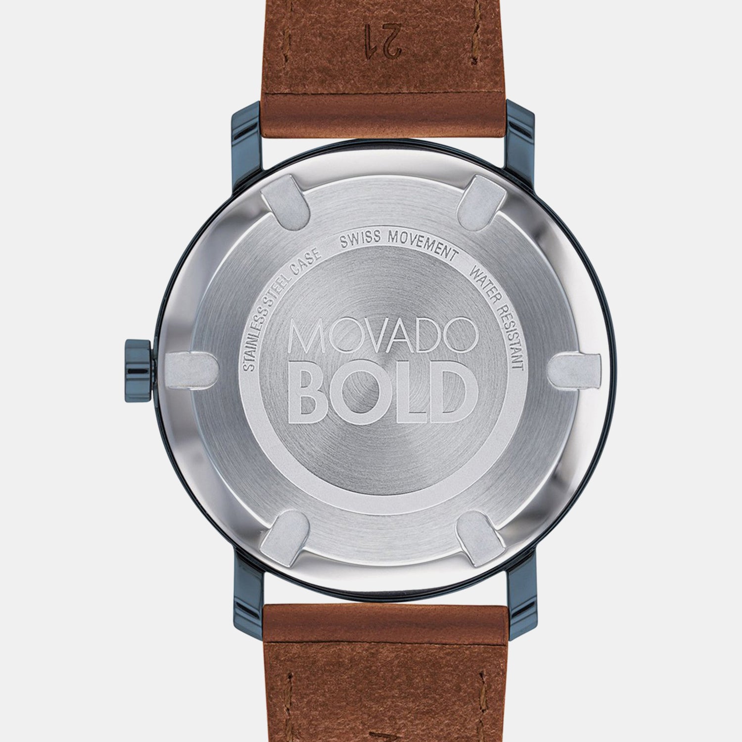 Bold Men Quartz Blue Dial Analog Leather Watch 3600520
