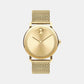 Men Analog Light Gold Mesh Watch 3600560