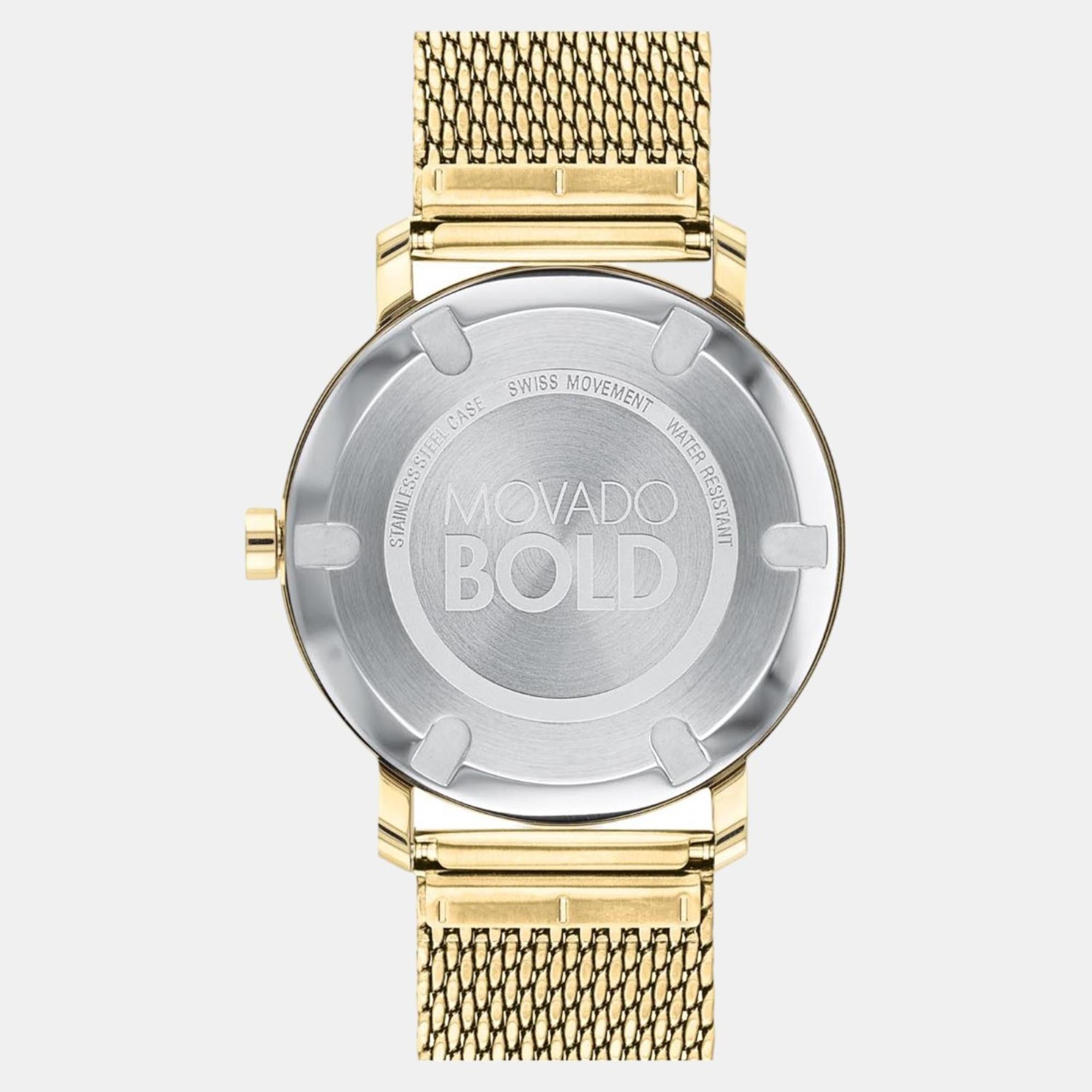 Movado Men Round Light Gold watch