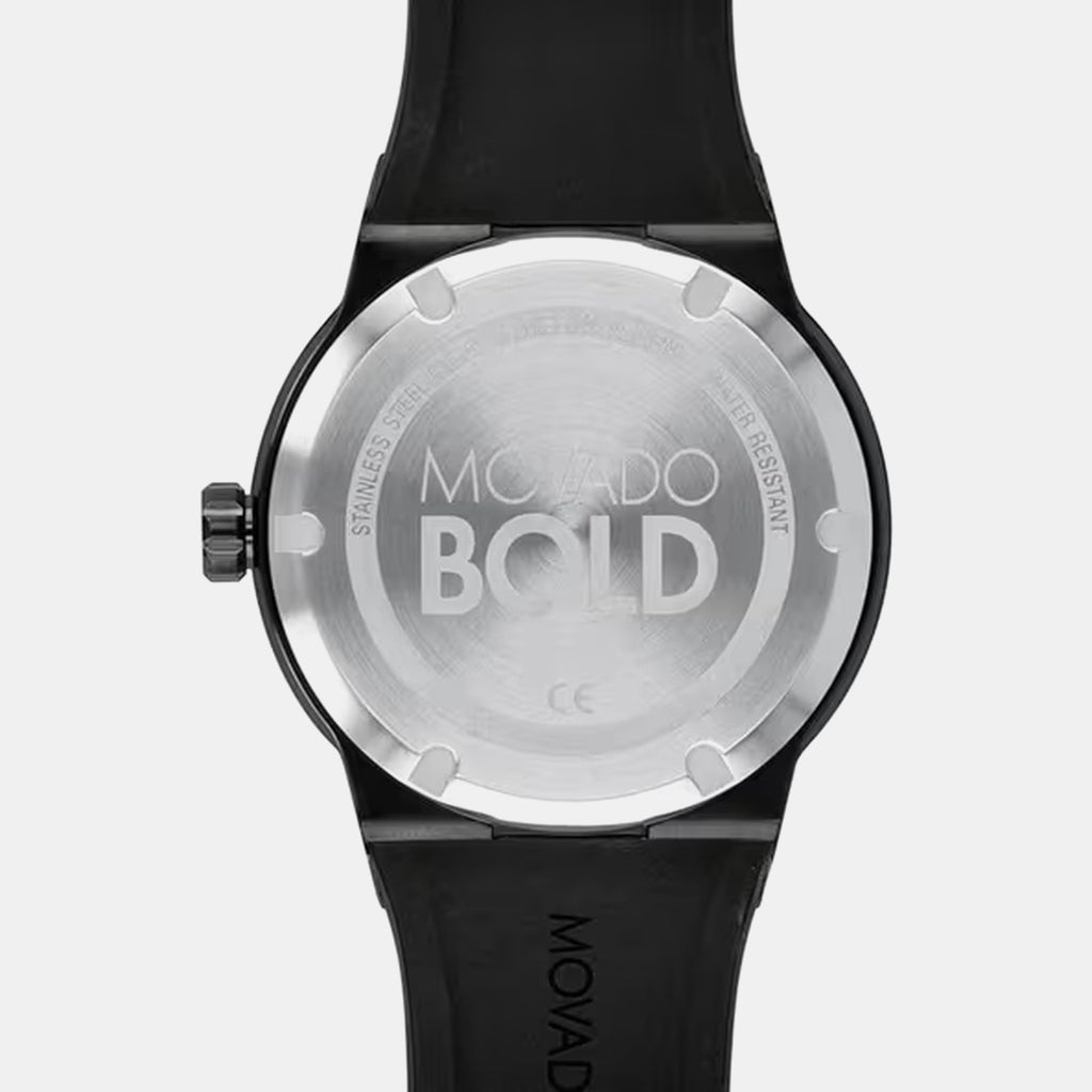 Bold Men Quartz Black Dial Analog Silicone Watch 3600621
