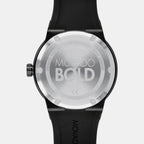 Bold Men Quartz Black Dial Analog Silicone Watch 3600621