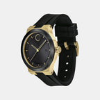 Bold Men Quartz Black Dial Analog Silicone Watch 3600623