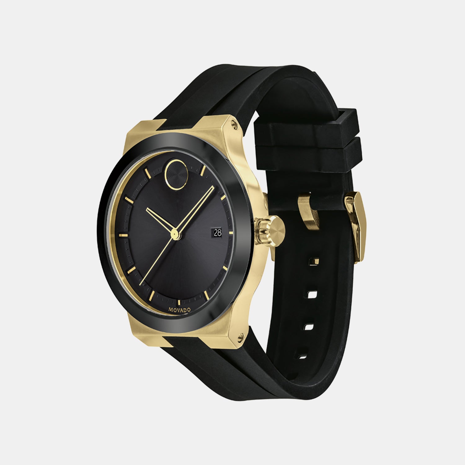 Bold Men Quartz Black Dial Analog Silicone Watch 3600623