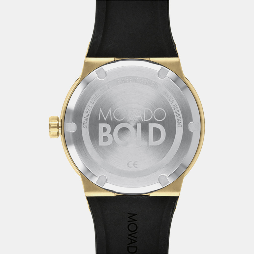 Bold Men Quartz Black Dial Analog Silicone Watch 3600623
