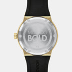 Bold Men Quartz Black Dial Analog Silicone Watch 3600623