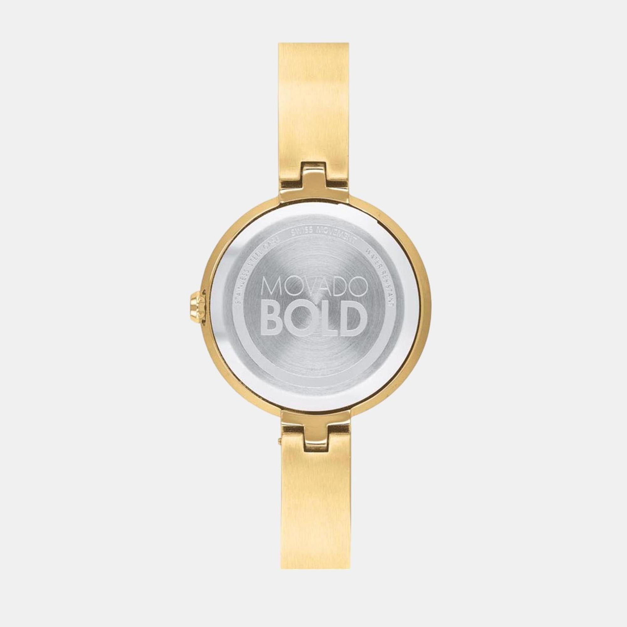 Movado Women Round Yellow Mother Of Pearl watch