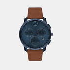 Movado Round Blue Chronograph watch