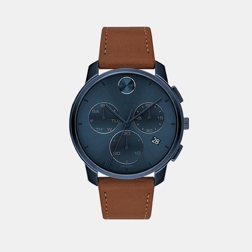 Movado Round Blue Chronograph watch