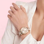 Bold Women Quartz Pink Dial Analog Stainless Steel Watch 3600639