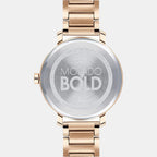 Bold Men Quartz Rose Gold Dial Analog Stainless Steel Watch 3600650