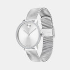 Bold Women Quartz Silver Dial Analog Stainless Steel Watch 3600655