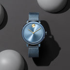Bold Women Quartz Blue Dial Analog Stainless Steel Watch 3600675