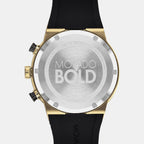 Bold Men Quartz Black Dial Analog Silicone Watch 3600712