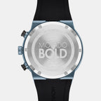 Bold Men Quartz Black Dial Analog Silicone Watch 3600713