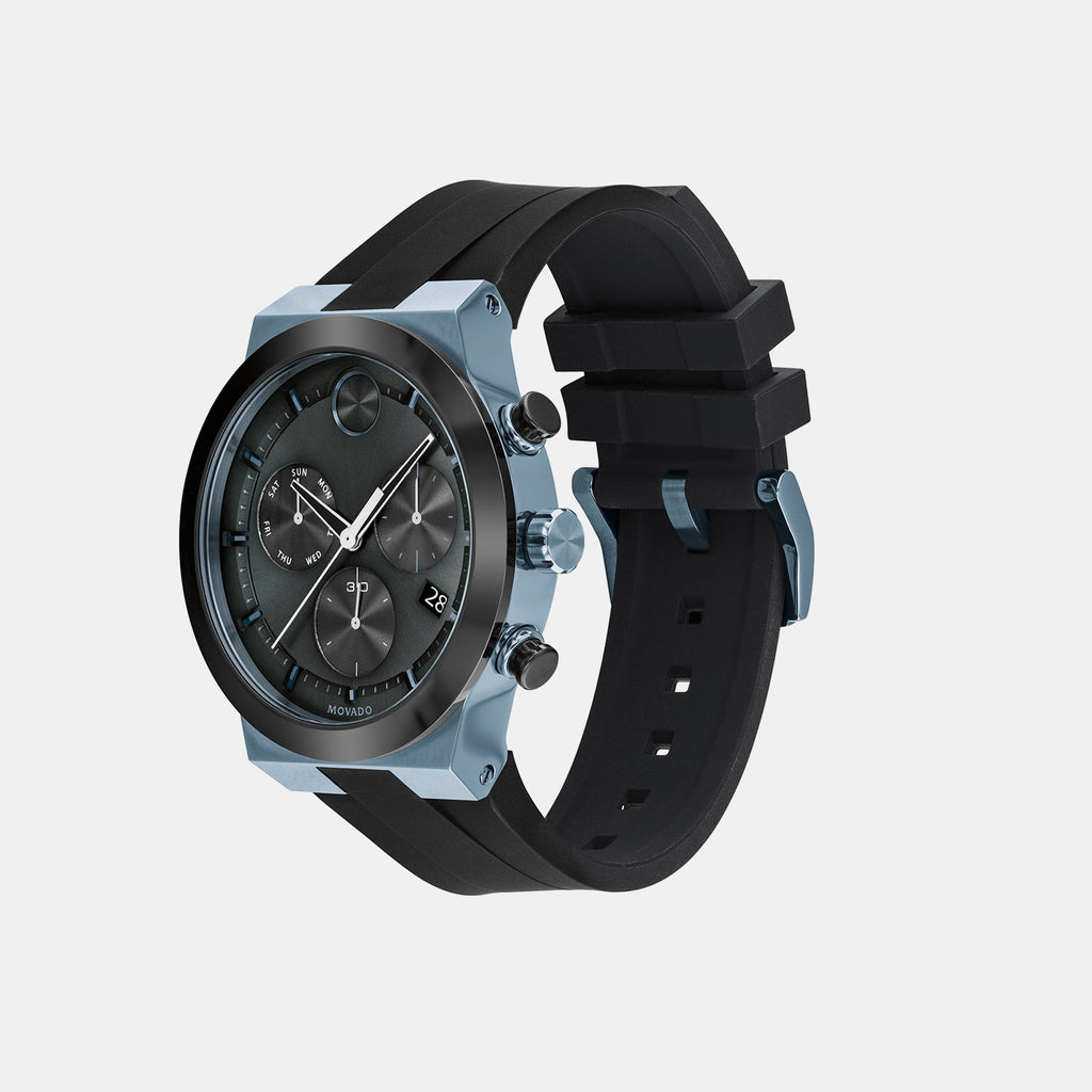 Bold Men Quartz Black Dial Analog Silicone Watch 3600713