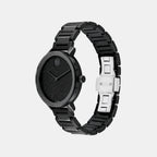 Women Quartz Black Dial Analog Stainless Steel Watch 3600734
