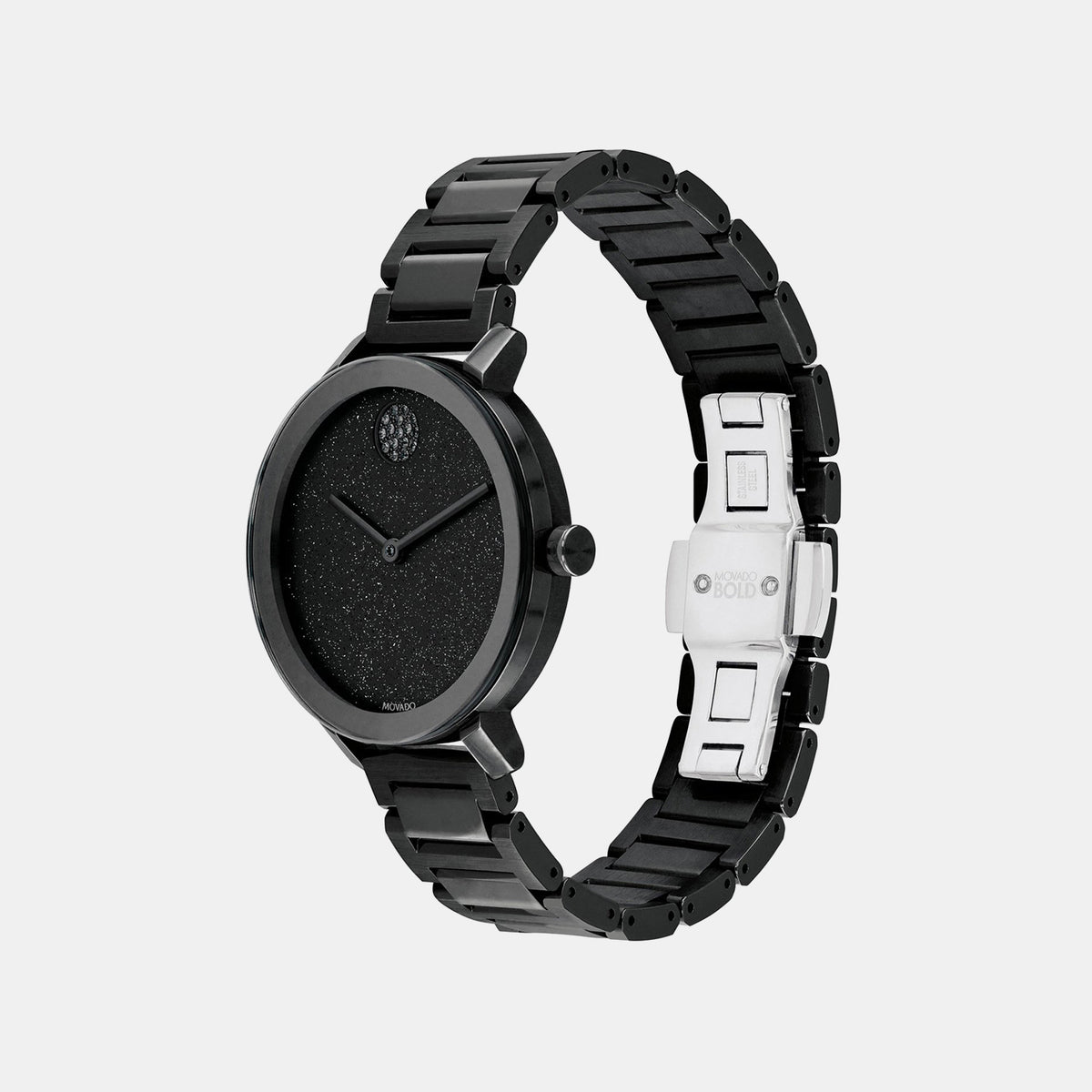 Bold Evolution Women Quartz Black Dial Analog Stainless Steel Watch 3600734