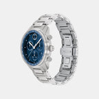 Bold Men Quartz Blue Dial Chronograph Stainless Steel Watch 3600740