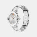 Bold Women Quartz Silver Dial Analog Stainless Steel Watch 3600747
