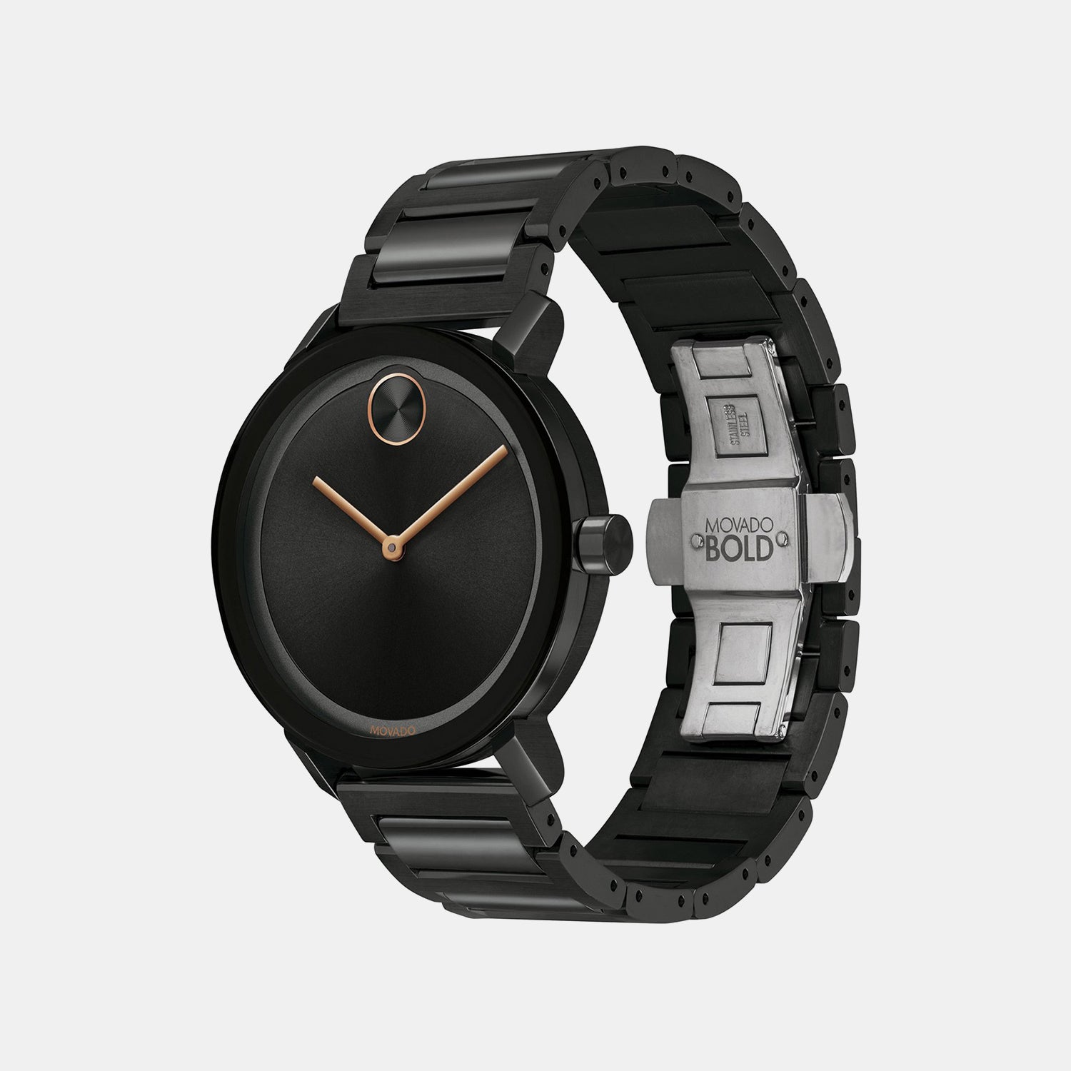 Bold Evolution Men Quartz Black Dial Analog Stainless Steel Watch 3600752