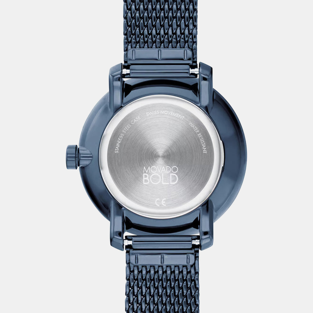 Bold Women Quartz Blue Dial Analog Stainless Steel Watch 3600780