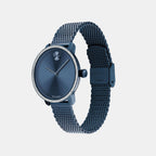 Bold Women Quartz Blue Dial Analog Stainless Steel Watch 3600780