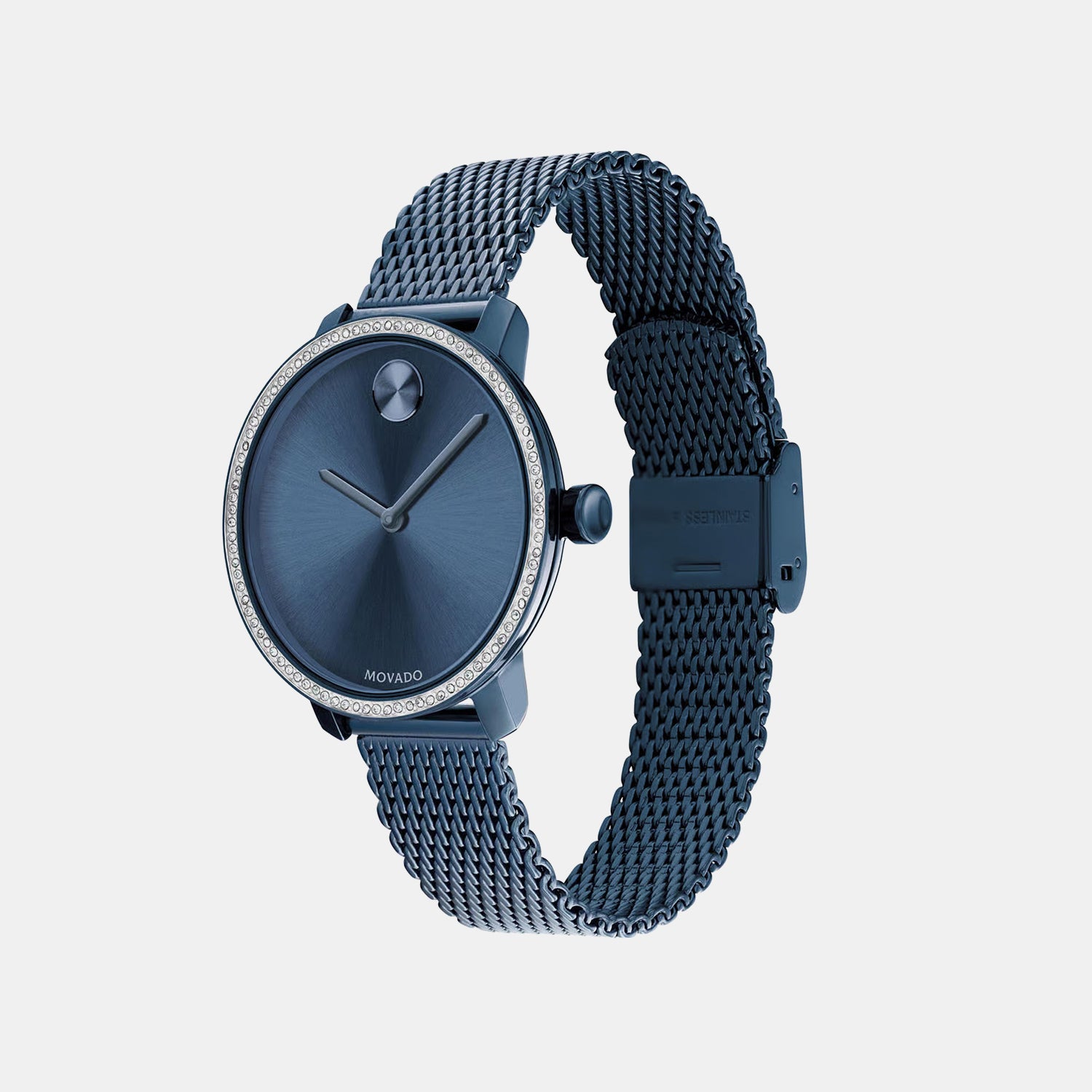 Bold Women Quartz Blue Dial Analog Stainless Steel Watch 3600780