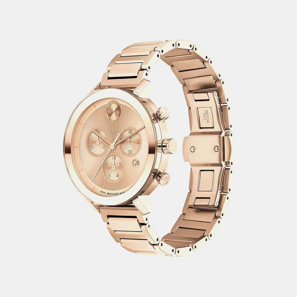Bold Evolution Women Quartz Pink Dial Chronograph Stainless Steel Watch 3600789