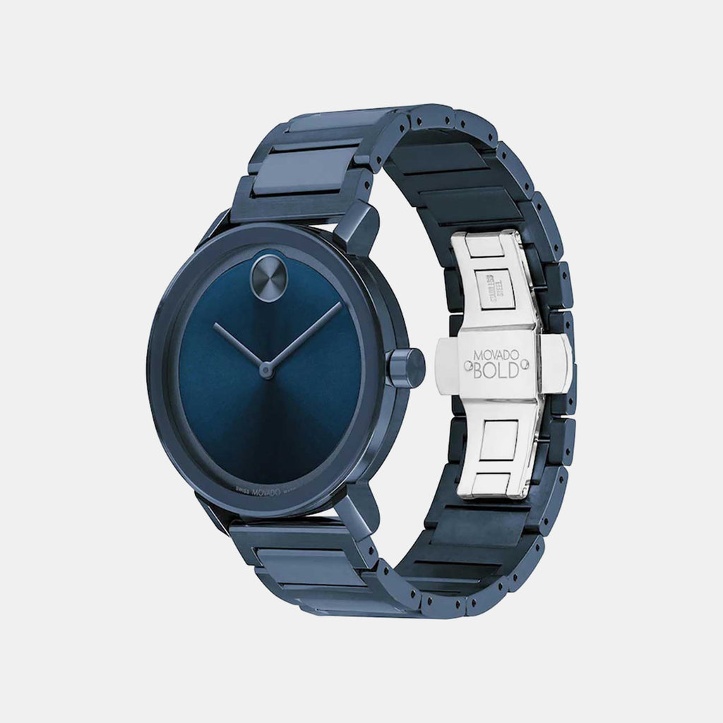 Bold Evolution Men Quartz Blue Dial Analog Stainless Steel Watch 3600797