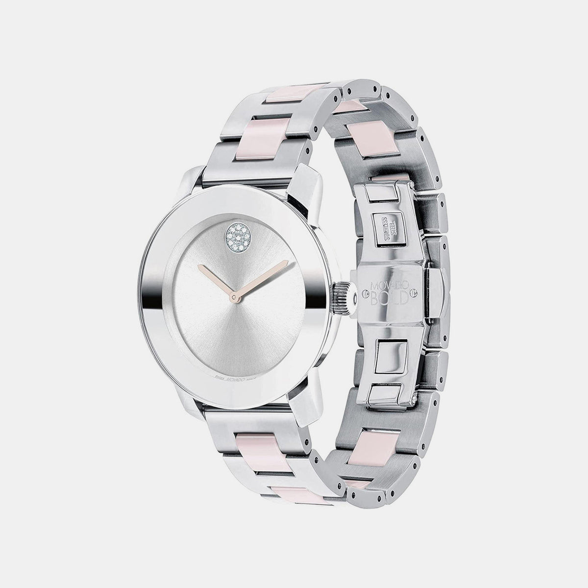 Bold Women Quartz Silver Dial Analog Stainless Steel Watch 3600801