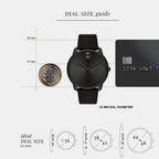 Bold Thin Men Quartz Black Dial Analog Leather Watch 3600831