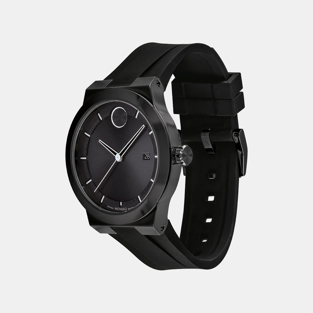 Bold Fusion Men Quartz Black Dial Analog Stainless Steel Watch 3600849