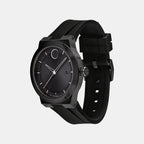 Bold Fusion Men Quartz Black Dial Analog Stainless Steel Watch 3600849