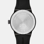 Bold Fusion Men Quartz Black Dial Analog Stainless Steel Watch 3600849