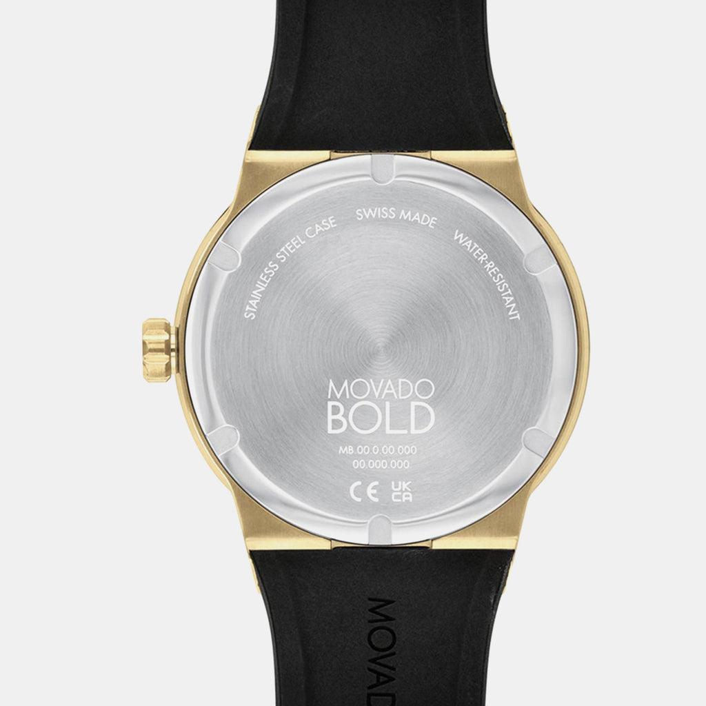 Bold Fusion Men Quartz Black Dial Analog Silicone Watch 3600850