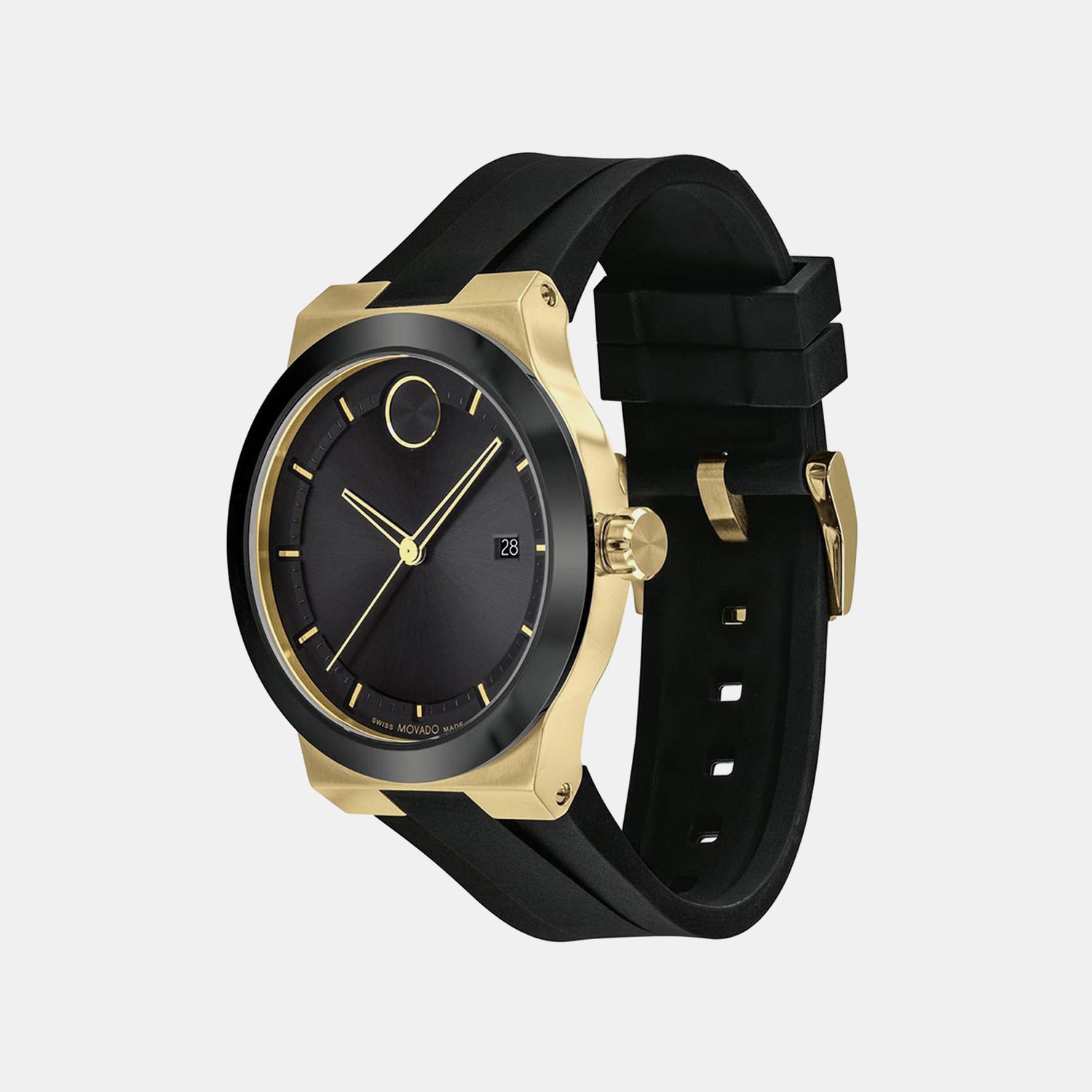 Bold Fusion Men Quartz Black Dial Analog Silicone Watch 3600850