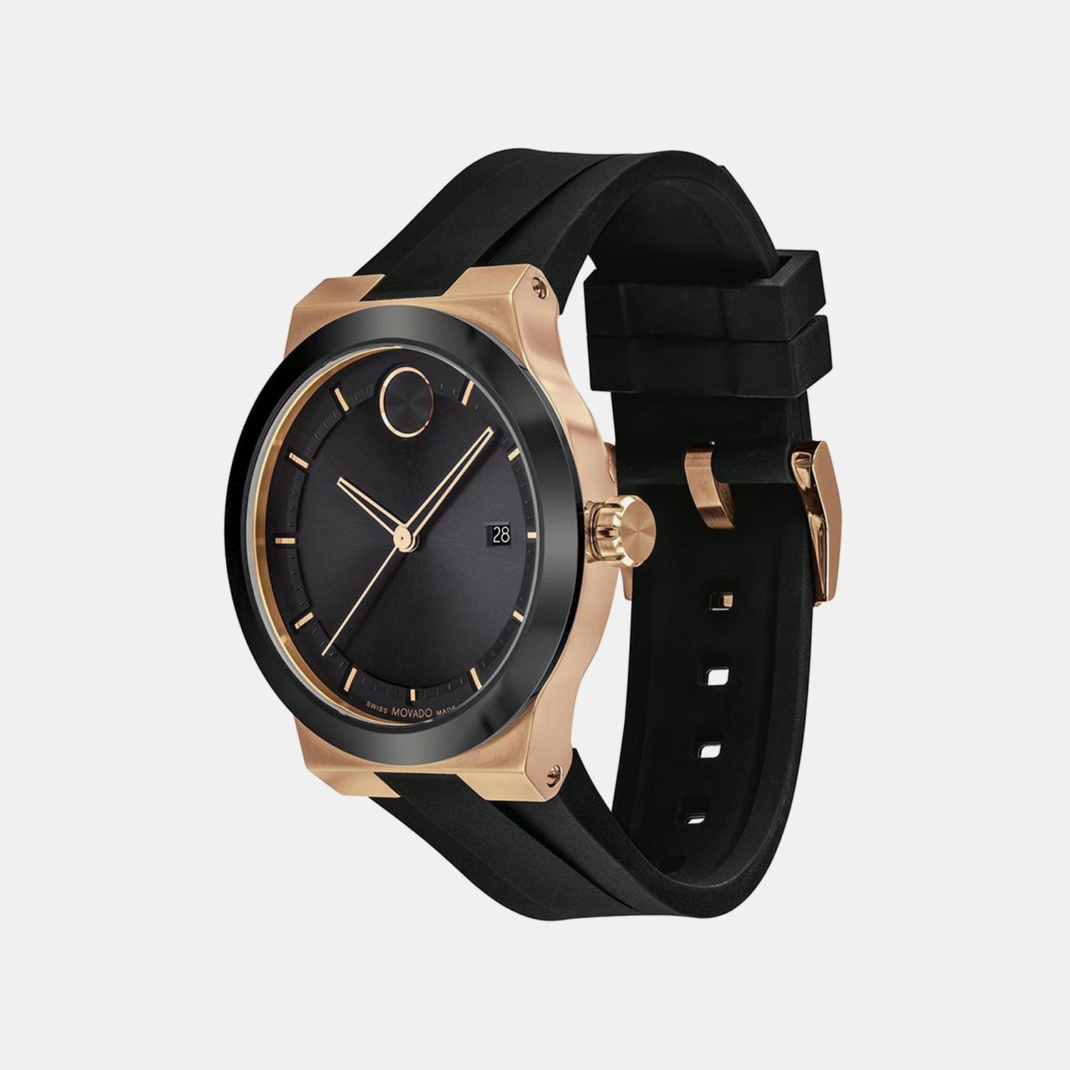 Bold Fusion Men Quartz Black Dial Analog Silicone Watch 3600851