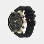 Bold Fusion Men Quartz Black Dial Chronograph Silicone Watch 3600855