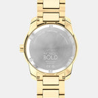 Bold Women Quartz Gold Dial Analog Stainless Steel Watch 3600861