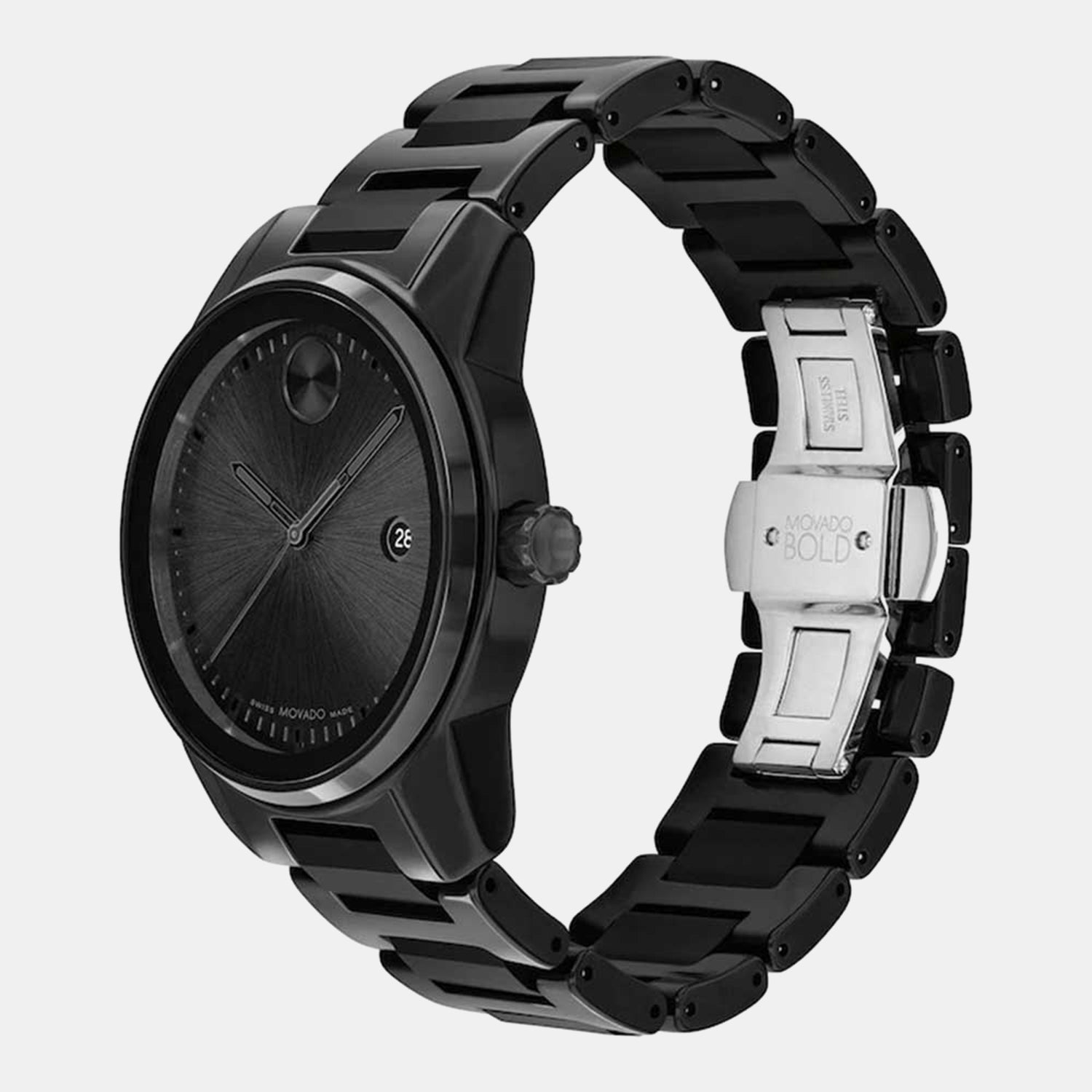 Bold Verso Men Quartz Black Dial Analog Stainless Steel Watch 3600863