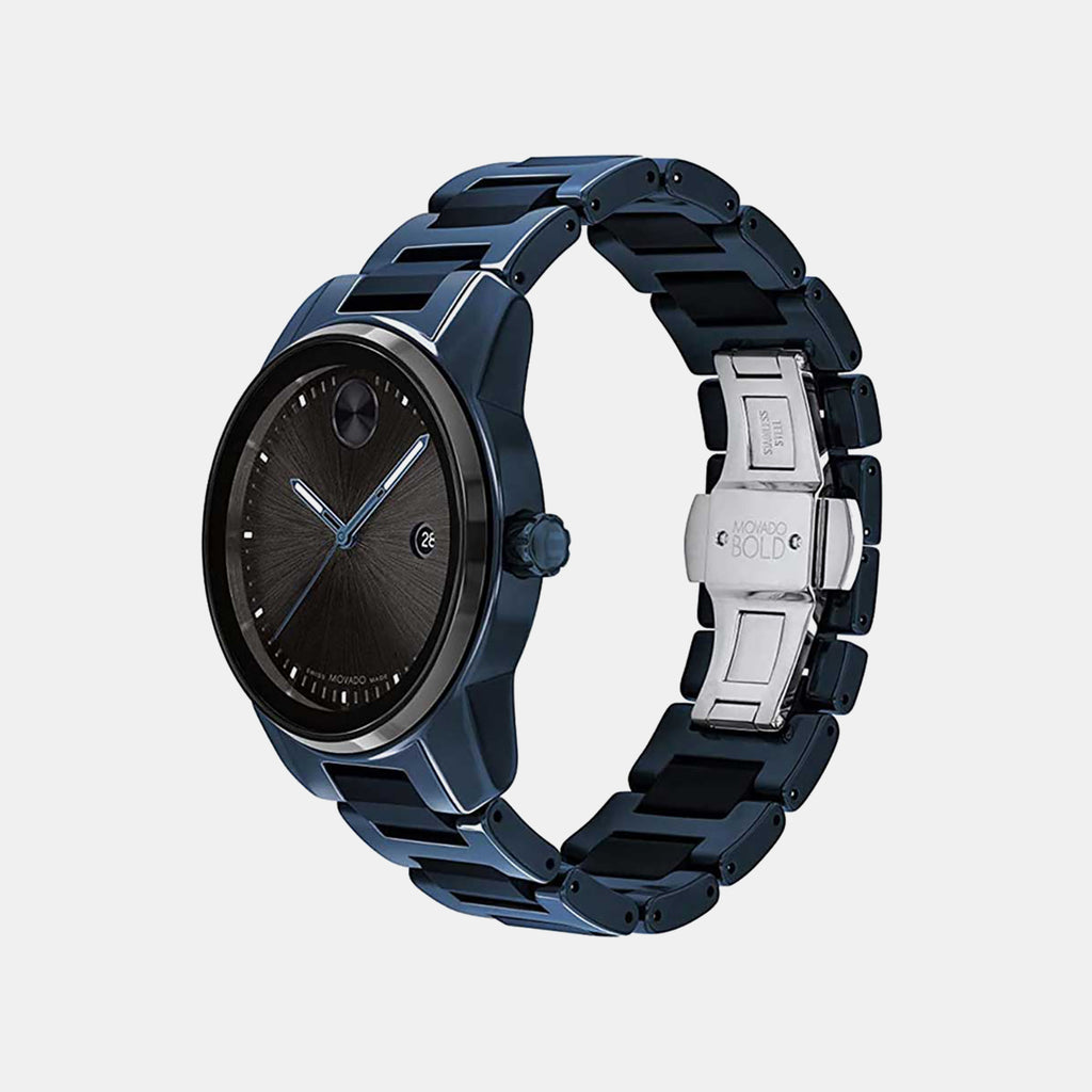Bold Verso Men Quartz Black Dial Analog Stainless Steel Watch 3600864