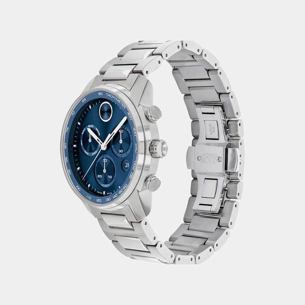 Bold Verso Men Quartz Blue Dial Chronograph Stainless Steel Watch 3600865